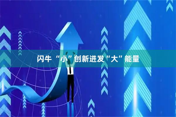 闪牛 “小”创新迸发“大”能量