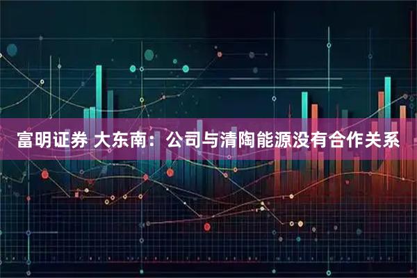 富明证券 大东南：公司与清陶能源没有合作关系