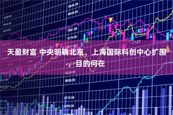 天盈财富 中央明确北京、上海国际科创中心扩围,目的何在